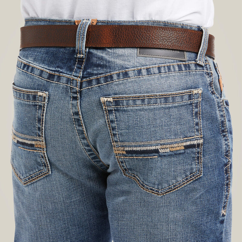 M4 Men's Low Rise Stretch Longspur Stackable Straight Leg Jean | 10036879