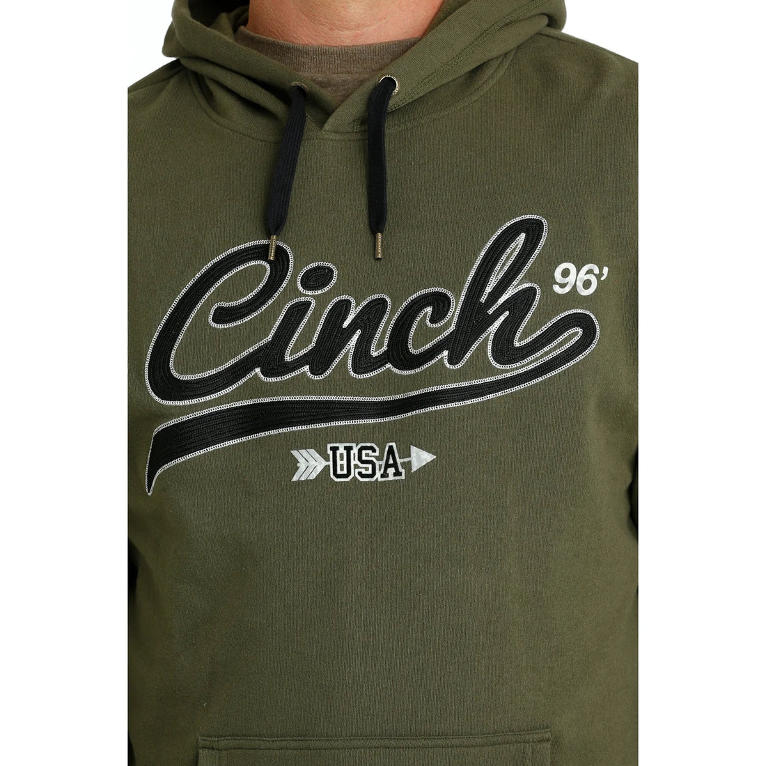 Cinch - Men's Olive Logo Hoodie | Mwk1206028
