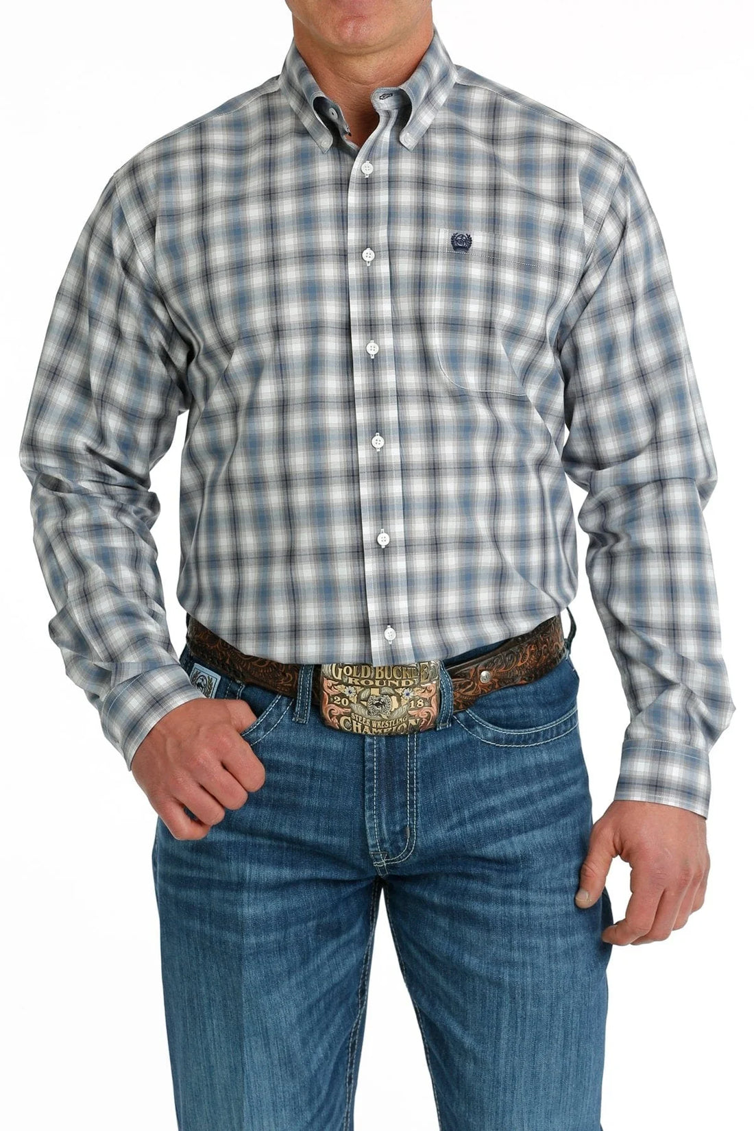 Cinch - Men's Plaid Long Sleeve Western Shirt | Mtw1105697
