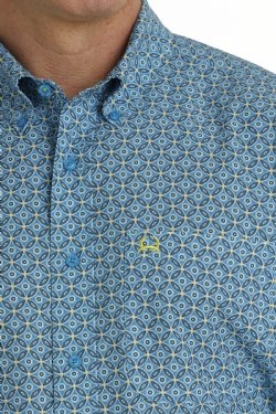 Cinch - Men's Geometric Print ArenaFlex Button Down | Mtw1704131